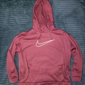 Nike Maroon Hoodie with White Logo